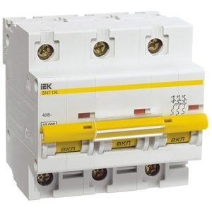 Автоматический выключатель ВА47-100 D80 3р ИЭК - интернет-магазин электротоваров "Экспресс-электро" (изображение 1)