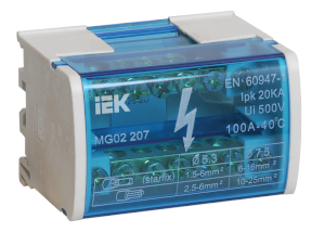 Шины на DIN-рейку в корпусе ШНК 2х7 IEK - интернет-магазин электротоваров "Экспресс-электро" (изображение 1)