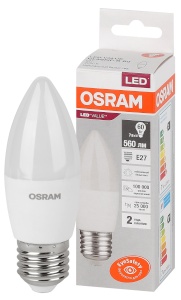 Светодиодная лампа Osram LVCLB60 7W 840 E27 Свеча - интернет-магазин электротоваров "Экспресс-электро" (изображение 1)