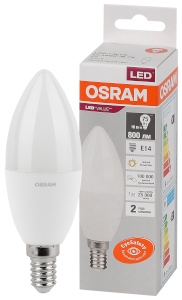 Светодиодная лампа Osram LVCLB75 10W 830 E14 Свеча - интернет-магазин электротоваров "Экспресс-электро" (изображение 1)