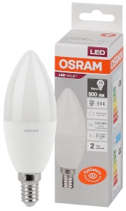 Светодиодная лампа Osram LVCLB75 10W 840 E14 Свеча - интернет-магазин электротоваров "Экспресс-электро" (изображение 1)