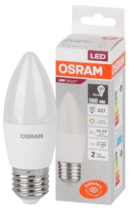 Светодиодная лампа Osram LVCLB60 7W 830 E27 Свеча - интернет-магазин электротоваров "Экспресс-электро" (изображение 1)